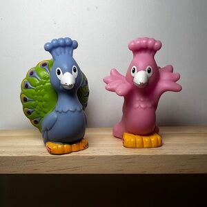Fisher Price Little People Peacock Pair Couple Blue and Pink Boy/Girl